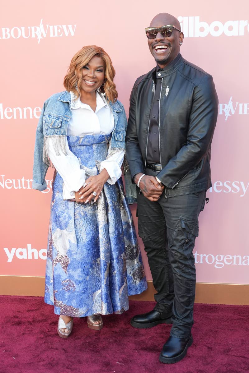 Mona Scott-Young and Tyrese Gibson arrive at Billboard’s Women in Music event on Wednesday at Hollywood Palladium in Los Angeles. 