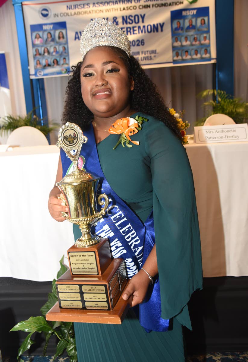 Jervine Richards, nurse at the Percy Junor Hospital, was crowned Lasco Chin Foundation National Nurse of the Year 2026-2027 during an award ceremony held yesterday at The Jamaica Pegasus hotel in New Kingston.