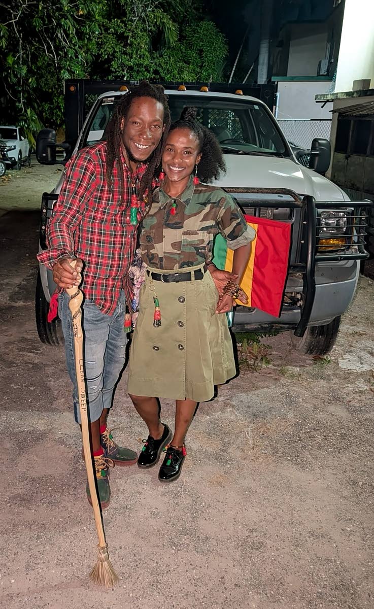 Oshane Mamby and his wife, Francine Mamby, who helps operate the Broomie™ brand.