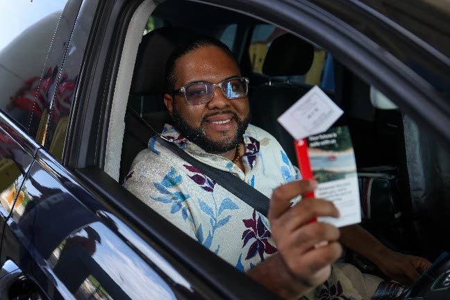 Dominic Bell, communications manager at J Wray & Nephew, was among the lucky drivers who had their toll charges covered by Scotiabank during the surprise engagement in July.