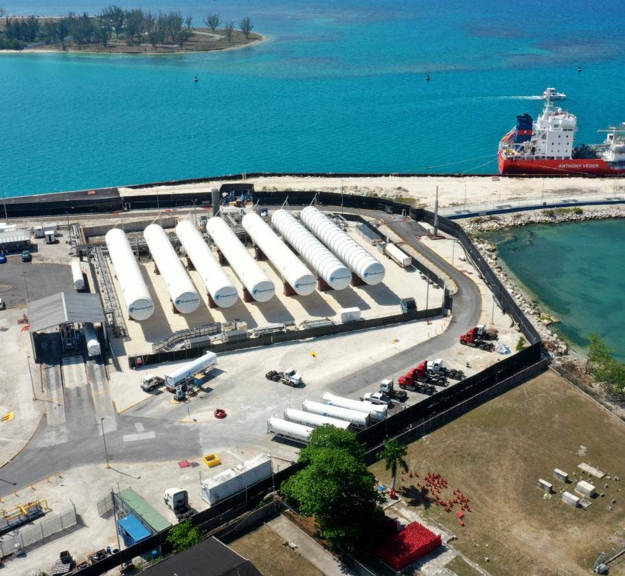 Gas terminal in Montego Bay.