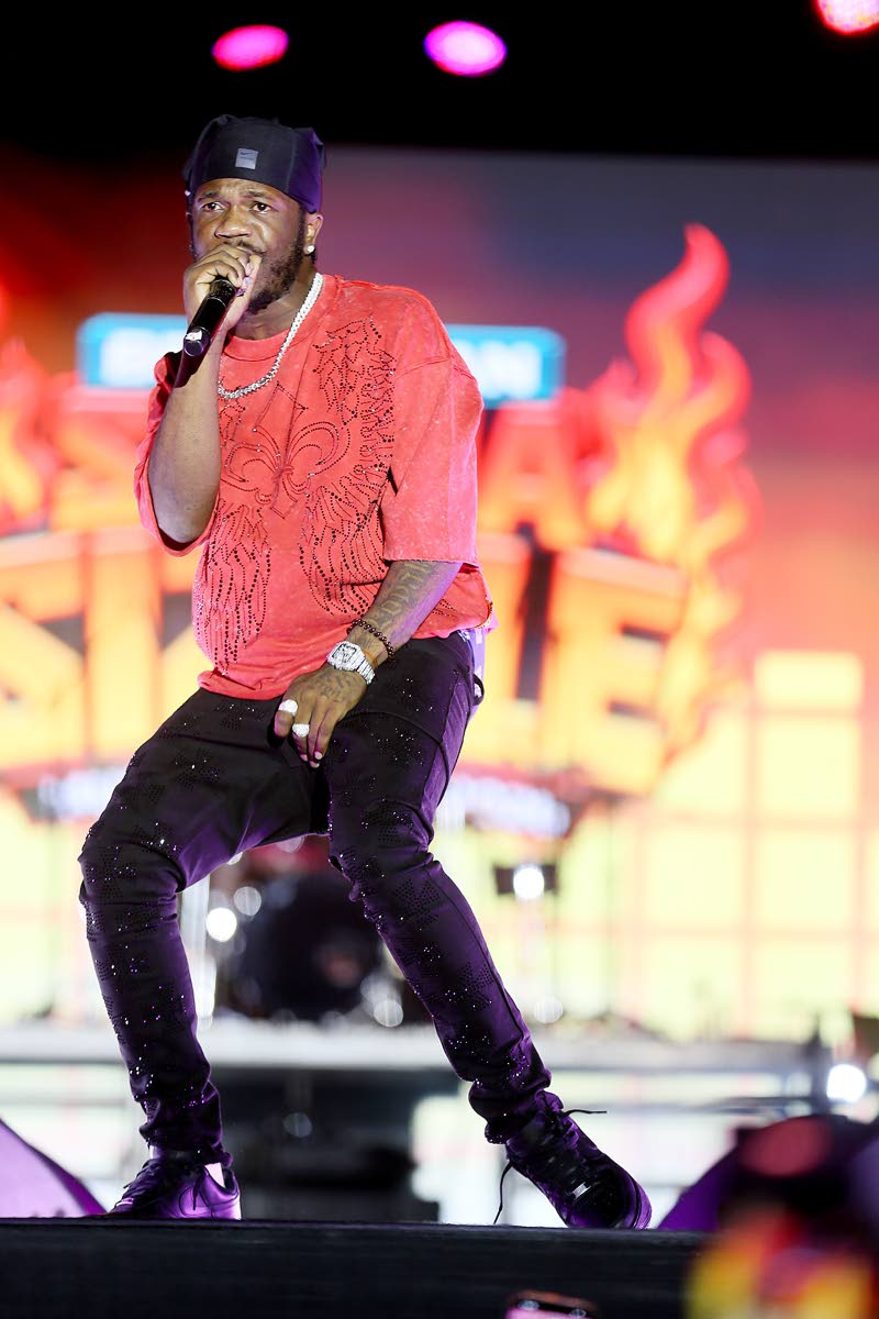 Jahshii performing at Summa Sizzle last Saturday  at Woodleigh Sports Complex in  Clarendon.