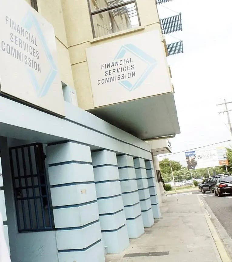 The entrance of the Financial Services Commission office on Barbados Avenue, New Kingston.