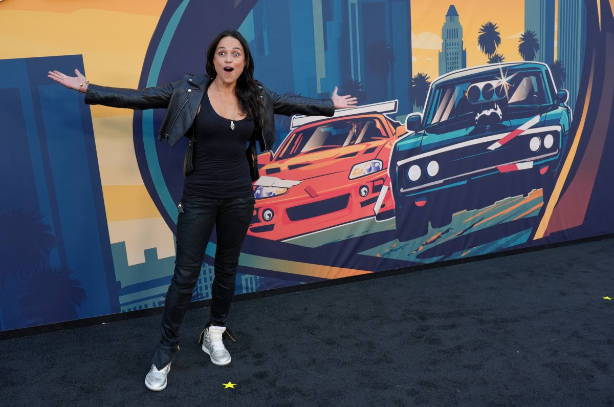 Michelle Rodriguez brings her signature energy to the red carpet.