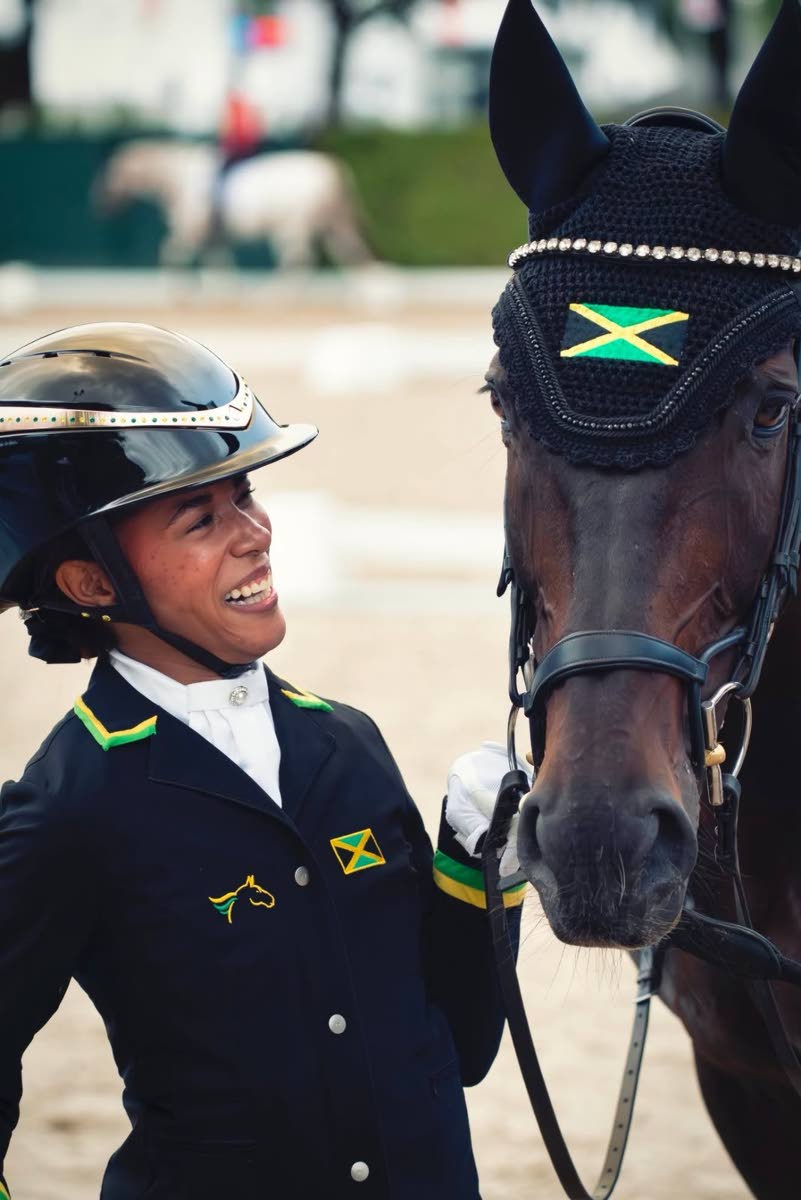 Vincent-Cooke poses with her horse, Stolen Kiss, affectionately known as Coco.