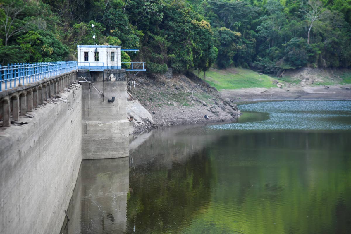 The Hermitage Dam in St Andrew on August 24. On Monday, the dam stood at 31.4 per cent of capacity.