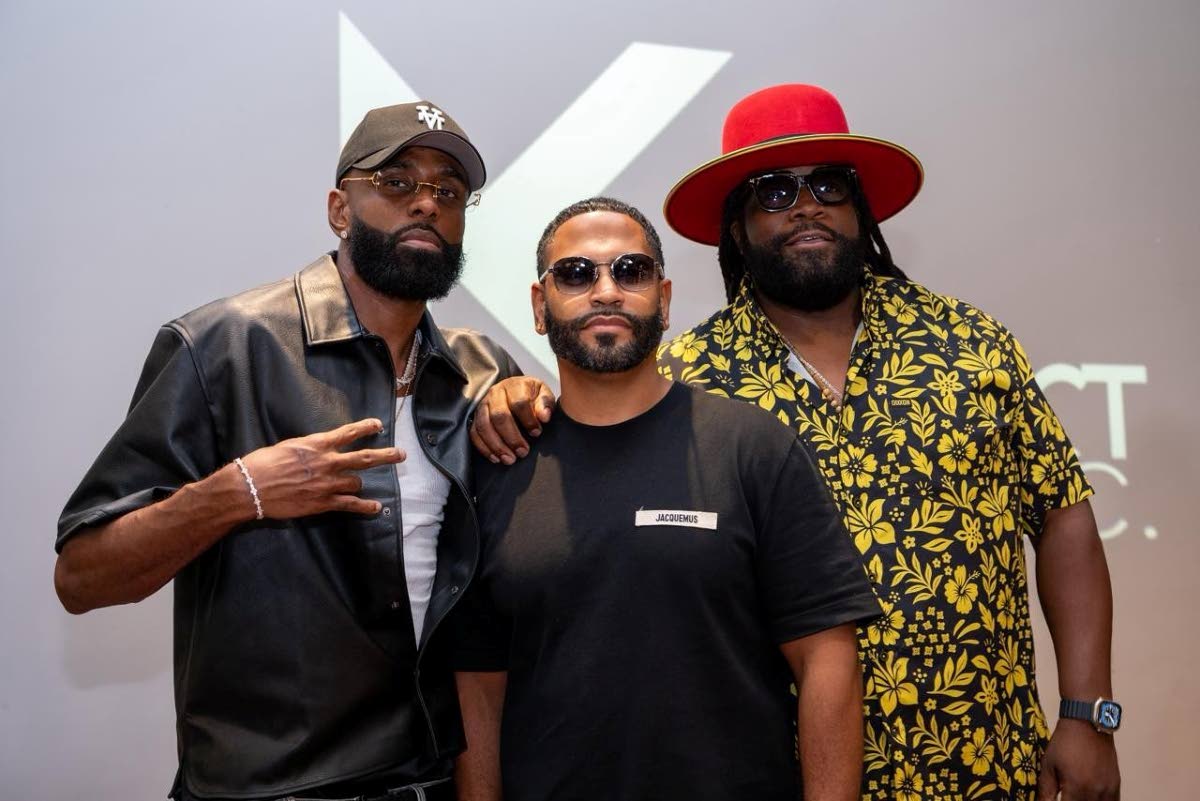 Looking forward to a successful staging of BZR Weekend Jamaica are (from left) Ryan Burke, event organiser; Kelvin Santiago, Cardi B’s manager; and Gramps Morgan, event organiser.