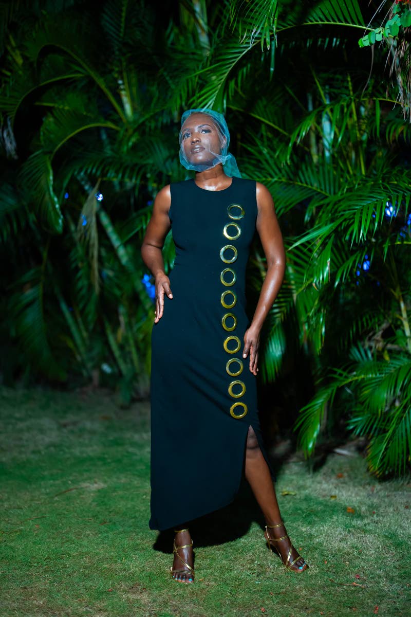 Brittny Hutchinson wears one of the designer’s most-worn designs to date, which is available for purchase.