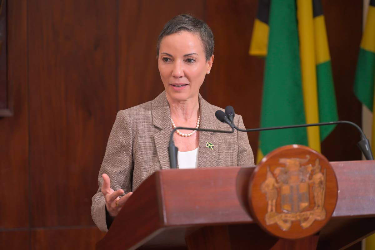 Minister of Foreign Affairs and Foreign Trade, Senator Kamina Johnson Smith.
