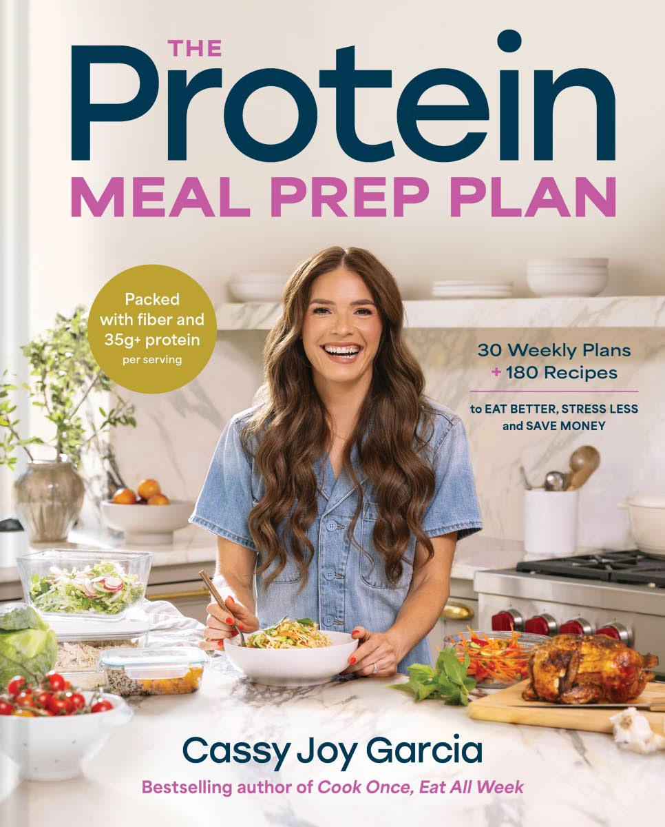 This image released by Voracious shows the cookbook ‘The Protein Meal Prep Plan’ by Cassy Joy Garcia. 