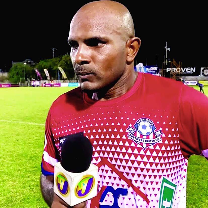 Portmore United’s head coach Rodolph Austin.