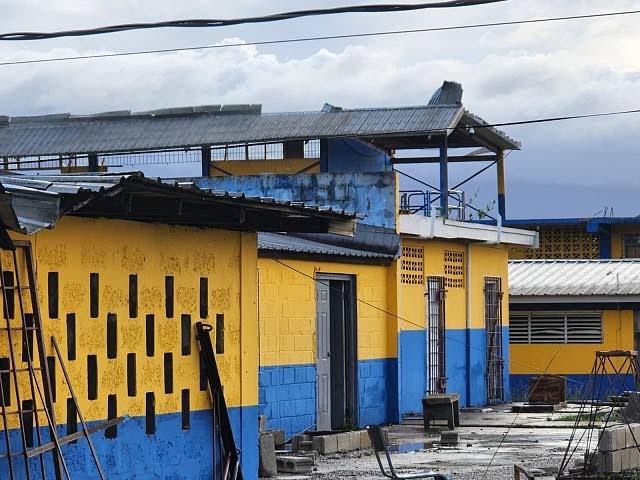 A section of the St Elizabeth Technical High School compound that was destroyed by Hurricane Melissa last October. 