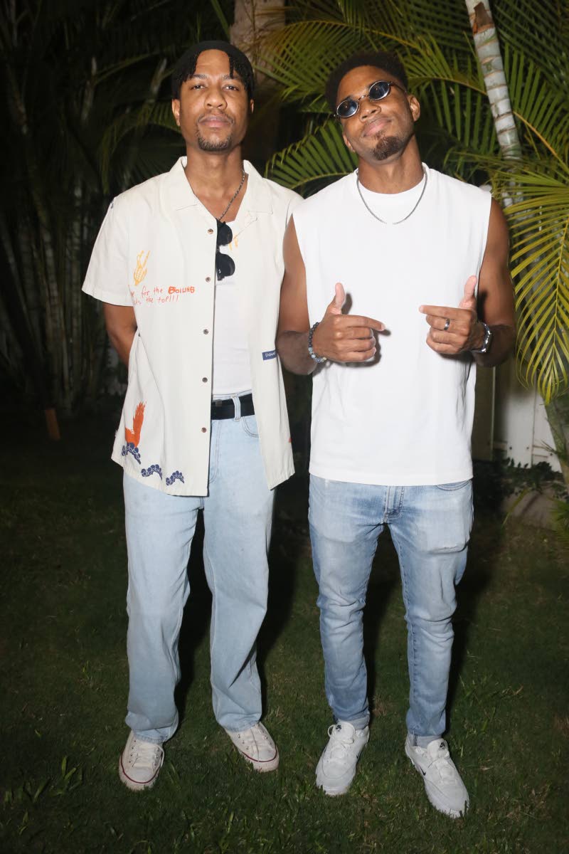 The Friday Night Cru’s Damani Gardner (left) and Djavan Warner are in the house.