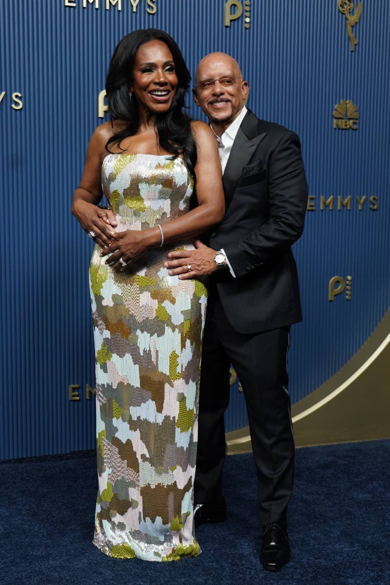 Abbott Elementary’ star Sheryl Lee Ralph stuns in Sergio Hudson, styled by her daughter and long-time stylist, Ivy ‘Coco’ Maurice. She shares the carpet with her husband, Pennsylvania State Senator Vincent Hughes. 