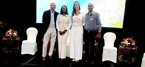 From left: Josef Forstmayr, managing director of Round Hill Hotel; Sharon Logan, director of sales and marketing at Half Moon and moderator; Eva Damato, senior director of Luxury Lifestyle Marketing, Travel Leaders Network; and John Byles, executive deputy