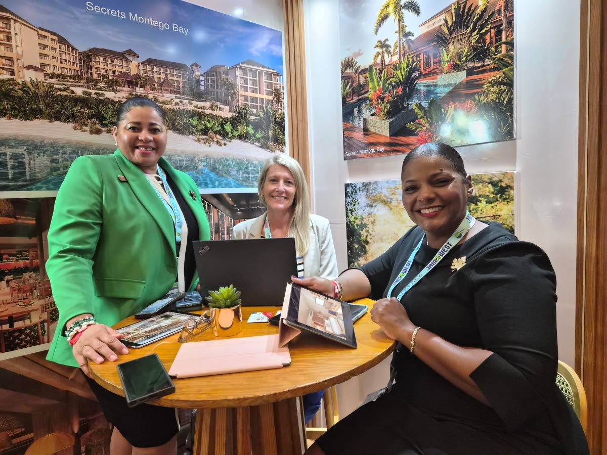 Hyatt executives (from left) Karen Stephenson, of Dreams Resorts; Larisa Morisson-Hoffman, regional director of revenue; and Melissa Forbes, director of sales and marketing, Hyatt Ziva and Zilara.