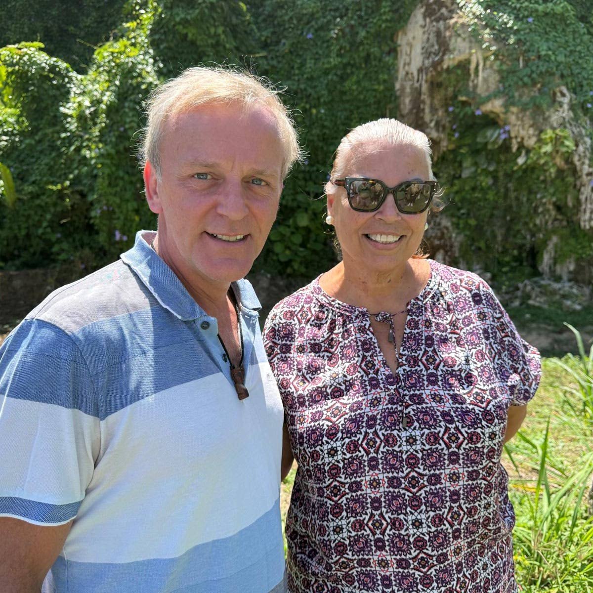 Simon Firth (left) and Angele Nunez-Rhooms, manager of operations for the Rose Hall Great House.
