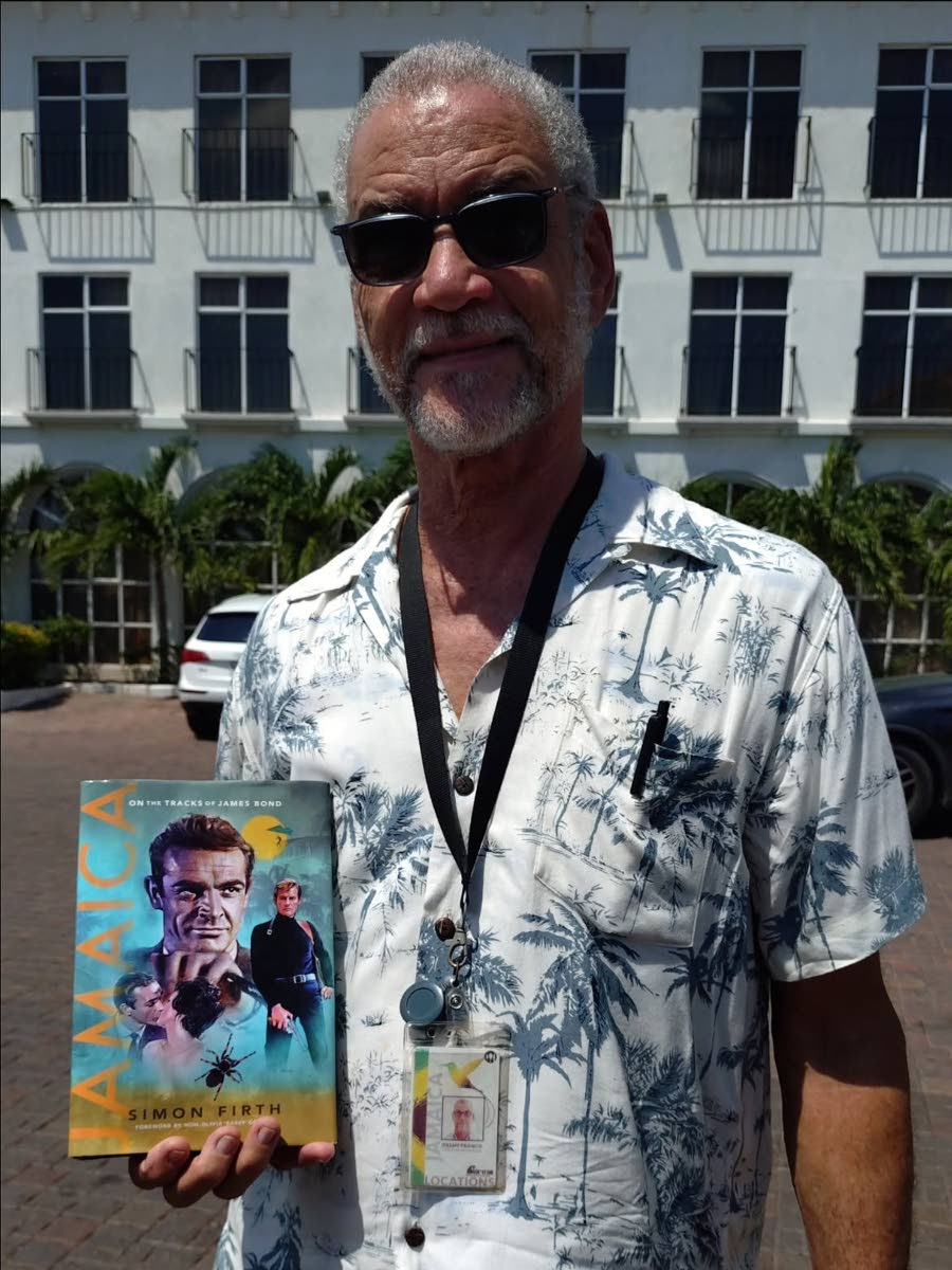 Location manager Jeremy Francis sports his ‘No Time to Die’ shirt and ID pass.
