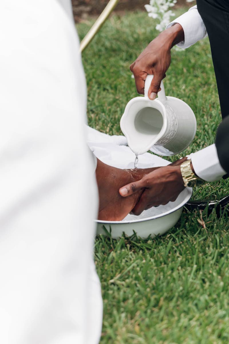 One of the most meaningful moments for Reneé is the couple’s foot-washing ceremony, symbolising love and service in their marriage.