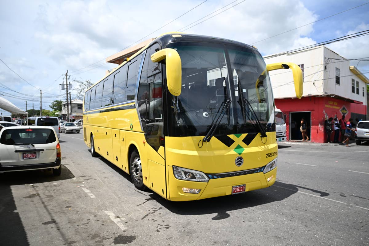 A Jamaica Urban Transit Company (JUTC) bus in Yallahs following the launch of Route 710, the company’s newest service operating between Port Antonio, Portland, and downtown Kingston, via St Thomas. 