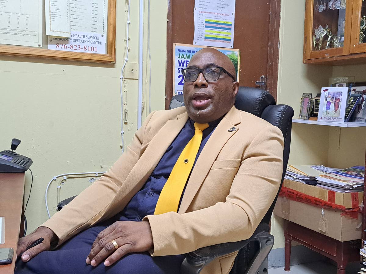 Leighton Johnson, the principal of Muschett High School in Trelawny.