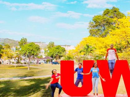 
This photo shows students at UWI Mona.