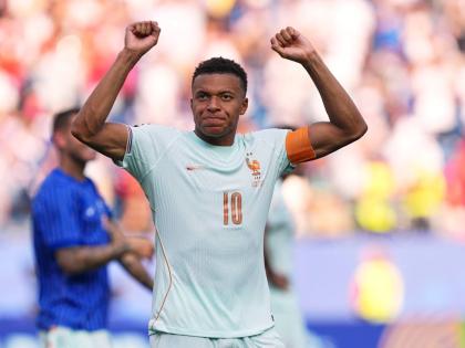 France’s Kylian Mbappé celebrates after France defeated Morocco during the World Cup quarterfinal football match in Foxborough, Massechusetts, near Boston on Thursday, July 9.