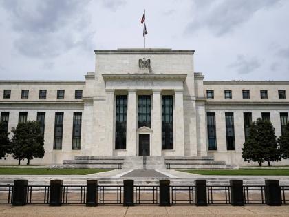 The Federal Reserve building seen on May 4, 2021 in Washington, USA. 