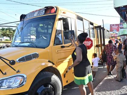 The roll out of the rural school bus programme on September 8.