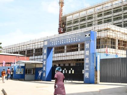 The grounds of the construction site for the Western Children and Adolescent Hospital in Mt Salem, St James. The Chinese workers who have been contracted for the construction of the hospital took strike action on Wednesday, apparently over the lack of pay.