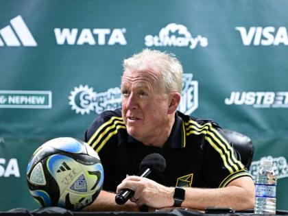 Reggae Boyz head coach Steve McClaren speaking at a press conference on October 4.
