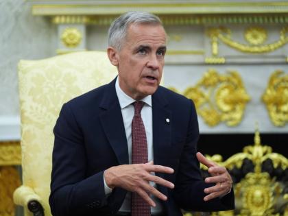 Canadian Prime Minister Mark Carney speaks during a meeting with President Donald Trump at the White House in October. 
