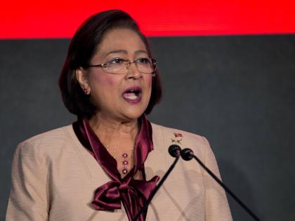 Trinidad and Tobago's Prime Minister Kamla Persad-Bissessar.