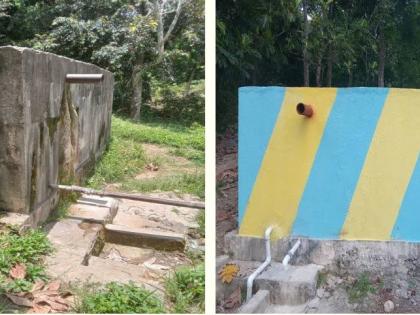 The Grantham water catchment, before (at left) and after (right) the EFJ project.