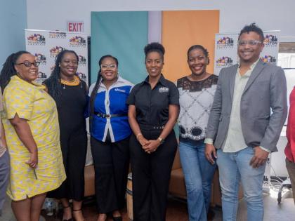 Members of the Cultural and Creative Industries Alliance of Jamaica from left:  Gavin Hutchinson; Dr Deborah Hickling Gordon; Latoya West-Blackwood; Kemesha Kelly Swaby; Andrea Dempster Chung; Sherando Ferril; Kaiel Eytle; and Yorkali Walters.