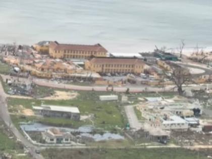 An aerial view of Black River in St Elizabeth following the passage of Hurricane Melissa on October 28, 2025. 

