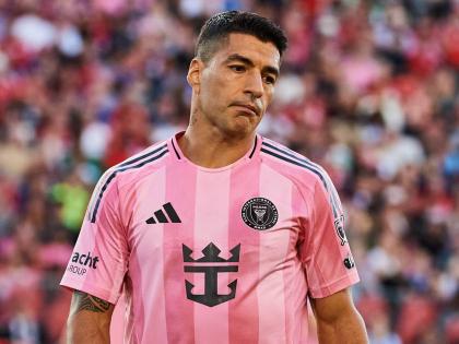 Inter Miami’s Luis Suarez reacts after missing a scoring opportunity against Toronto FC during the second half of an MLS game on September 27.