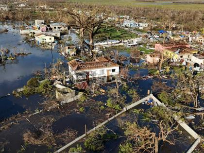An aerial view of Black River, Jamaica, in the aftermath of Hurricane Melissa.