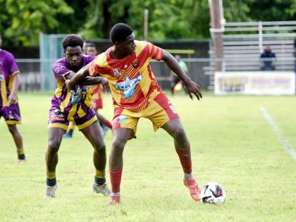 Cornwall College’s Carlondo Morris (right) 