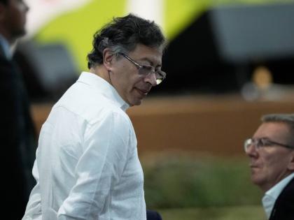 Colombia's President Gustavo Petro looks on prior to a plenary session at the COP30 United Nations Climate Summit, in Belem, Brazil on November 6, 2025. 