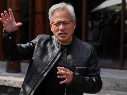 AP 
CEO of Nvidia Jensen Huang speaks during a press conference at the Mandarin Oriental Qianmen after attending the third China International Supply Chain Expo, in Beijing, Wednesday, July 16, 2025. 