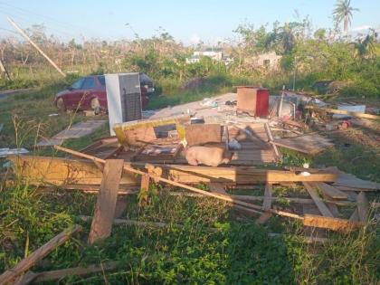 
The remains of Frome Technical High School teacher Wayne Coley’s house in Amity, Westmoreland.