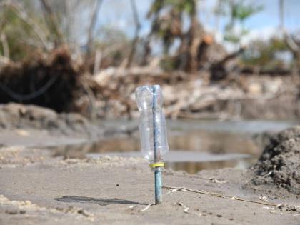 A single rod used to ground the establishment is all that is left of Eggy’s on the Beach in Treasure Beach, St Elizabeth.