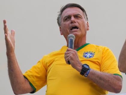 Former President Jair Bolsonaro addresses supporters during a rally in Sao Paulo, Brazil, February 25, 2024. (AP Photo/Andre Penner, File)