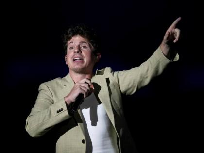 American singer Charlie Puth performing at the Rock in Rio music festival in Rio de Janeiro on Thursday, September 19, 2024.