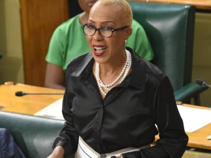 Minister of Finance Fayval Williams opening the 2025/2026 Budget Debate in Parliament on March 11, 2025. 