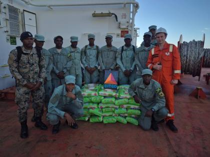 Relief supplies donated by CITGO Petroleum Corporation arrived in Kingston aboard the vessel Pyxis Lamda on November 13. The shipment, received by the Jamaica Defence Force and the Jamaican Red Cross, was handled by local shipping agent, R.S. Gamble Ltd. T