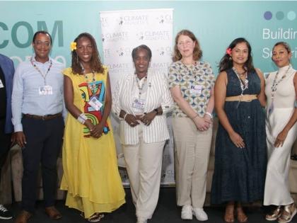 From left: Kory Hall, energy policy analyst, Climate Analytics Caribbean; Philip Julien, CEO, Kenesjay Green; Rueanna Haynes, director, Climate Analytics Caribbean; Senator Dr Joyelle Trizia Clarke, minister of sustainable development, environment and clim