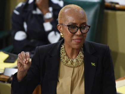 Minister of Finance and the Public Service, Fayval Williams, speaking in the House of Representatives on December 2, 2025.