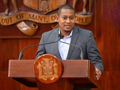 Minister of Agriculture, Fisheries and Mining, Floyd Green, giving an update on the Ministry’s Hurricane Melissa recovery efforts at a post-Cabinet press briefing at Jamaica House in St Andrew on December 3.